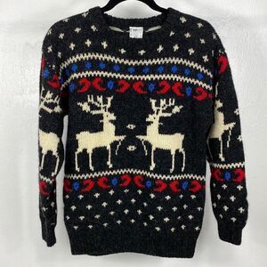 CB Sports Vintage Fair Isle Crew Neck Shetland Wool Pullover Sweater Size S